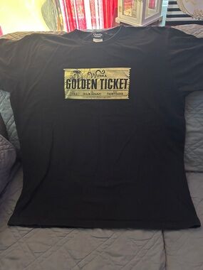 Charlies Black "Wonka Golden Ticket" Short Sleeve Tee